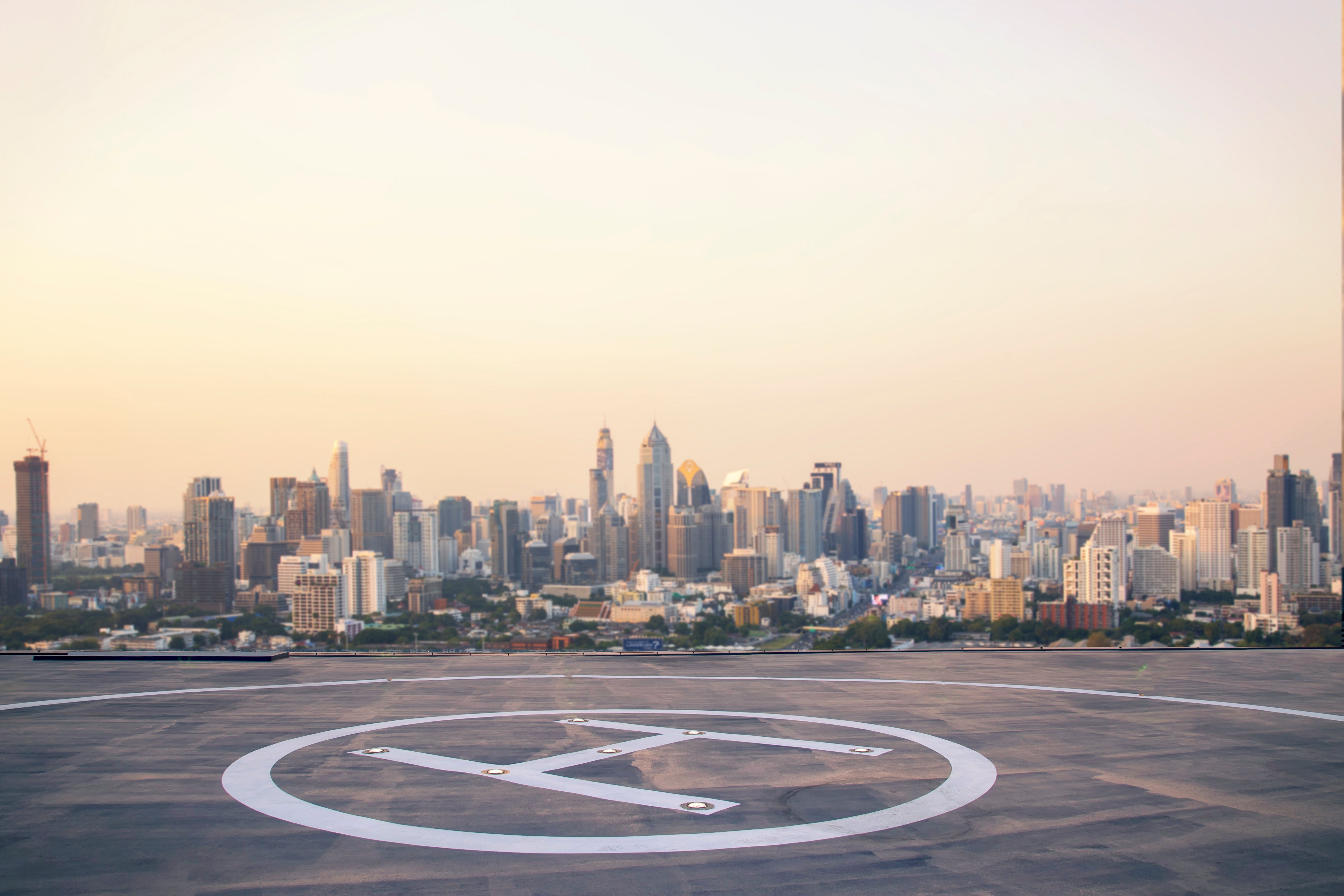 Commercial real estate with helipad