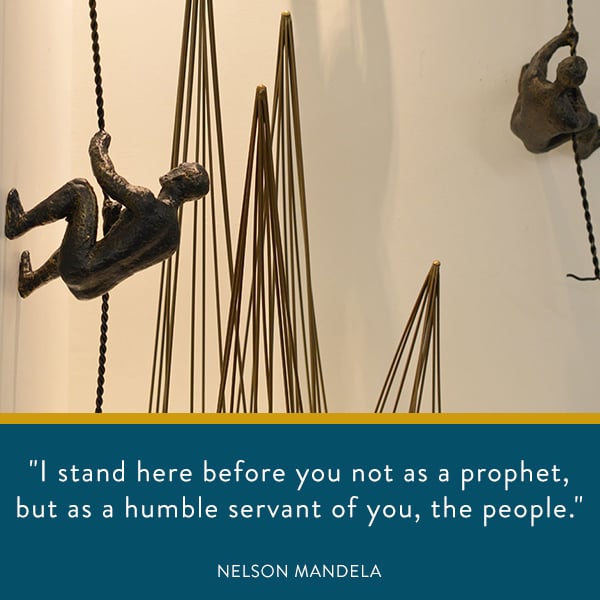 I stand here before you not as a prophet, but as a humble servant of you, the people.