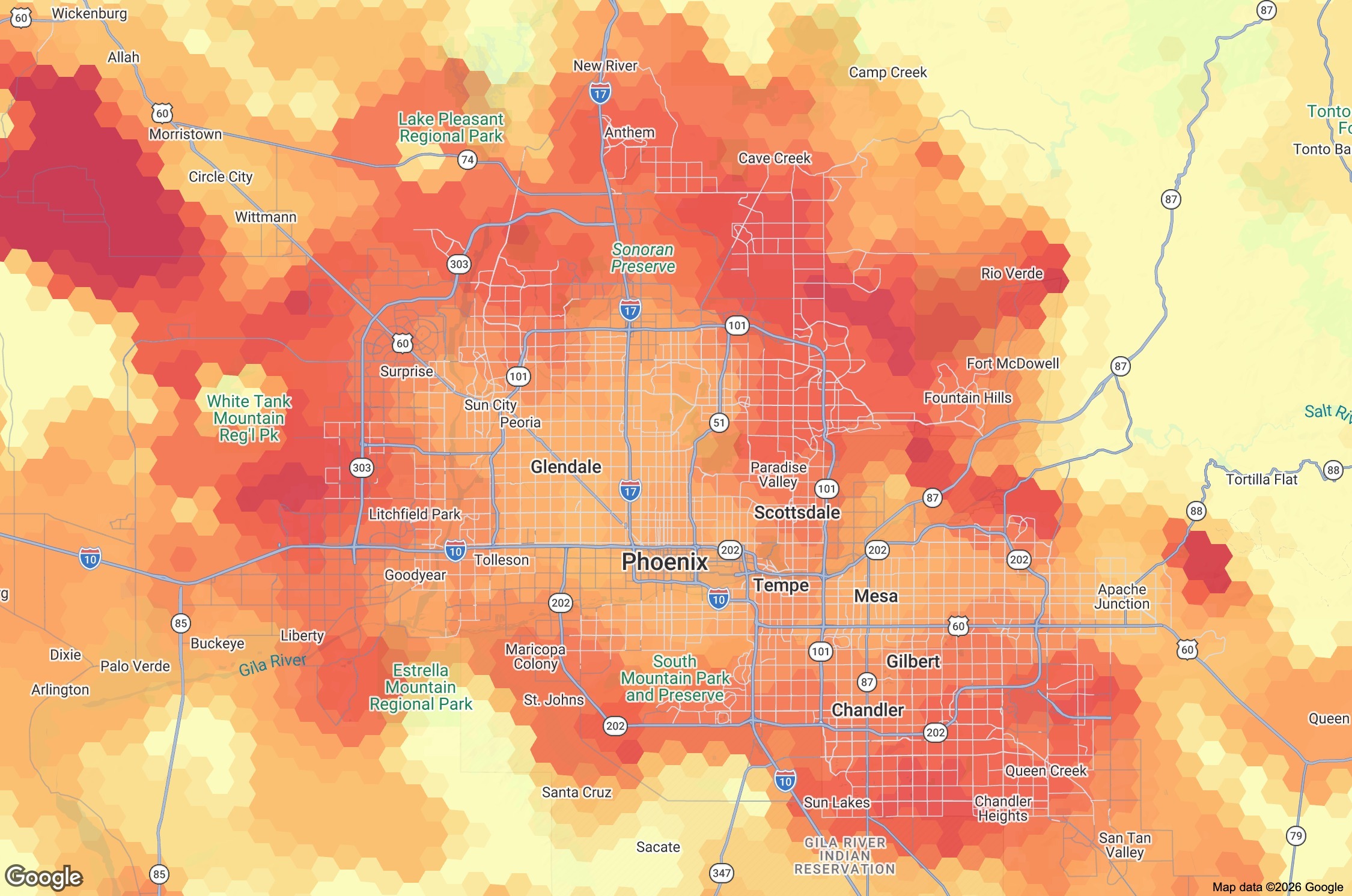 Median Rent - Red Exepnsive
