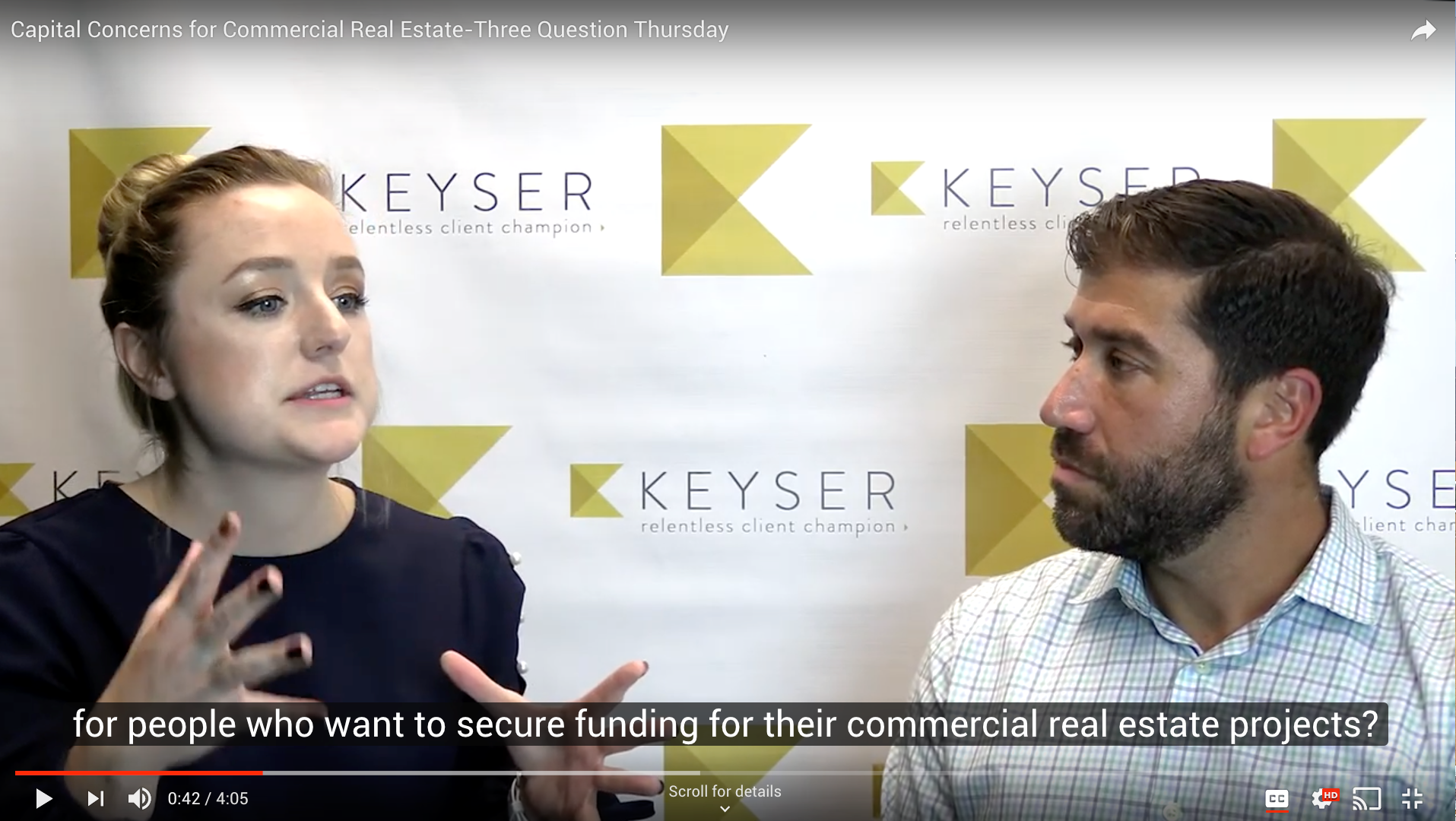 capital concerns in commercial real estate interview